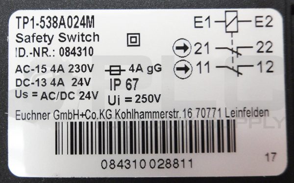 NEW EUCHNER TP1-538A024M SAFETY SWITCH - Image 9