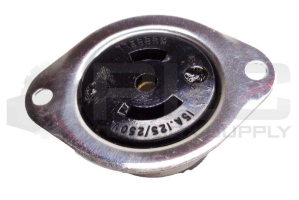 NEW HUBBELL HBL7487 FLANGED RECEPTACLE 15A 125/250V 3P 3 WIRE 7487 - Image 3