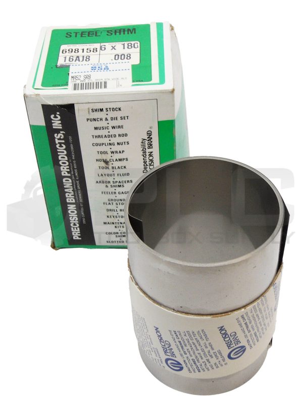 NEW PRECISION BRAND 16AJ8 STEEL SHIM 6"X180" .008 GAGE 16800