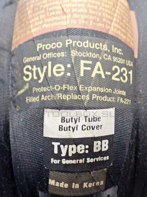 NEW PROCO FA-231 SINGLE WIDE ARCH RUBBER EXPANSION JOINT TYPE: BB, L: 10" ID: 6" - Image 5