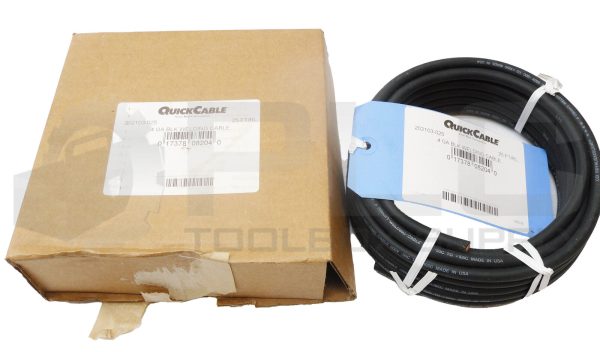 NEW QUICK CABLE 202103-025 4 GA BLACK WELDING CABLE 25FT