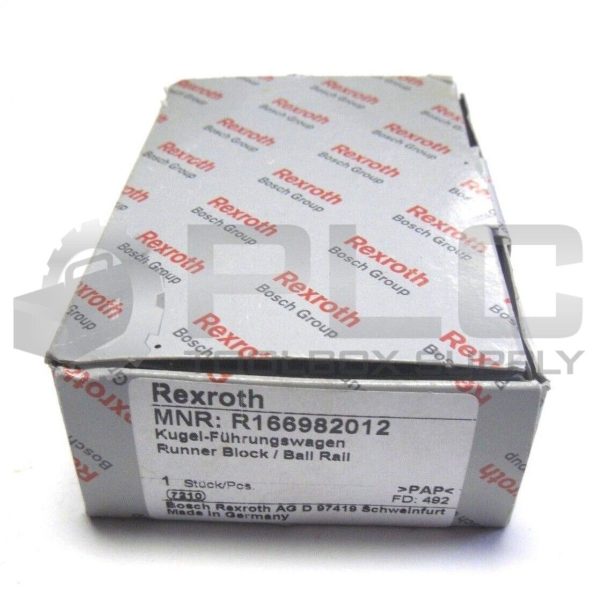 NEW REXROTH BOSCH RUNNER BLOCK / BALL RAIL R166982012