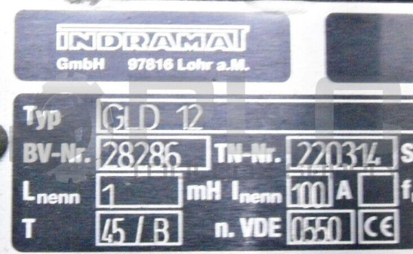 NEW REXROTH INDRAMAT GLD12 CHOKE TRANSFORMER 100AMP 1MH 50/60HZ 45/B 0550VDE - Image 5