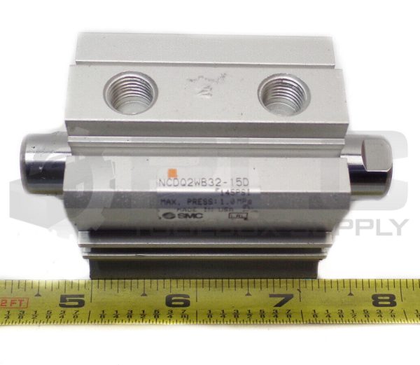 NEW SMC NCDQ2WB32-15D PNEUMATIC CYLINDER 145PSI 1.0MPa - Image 4