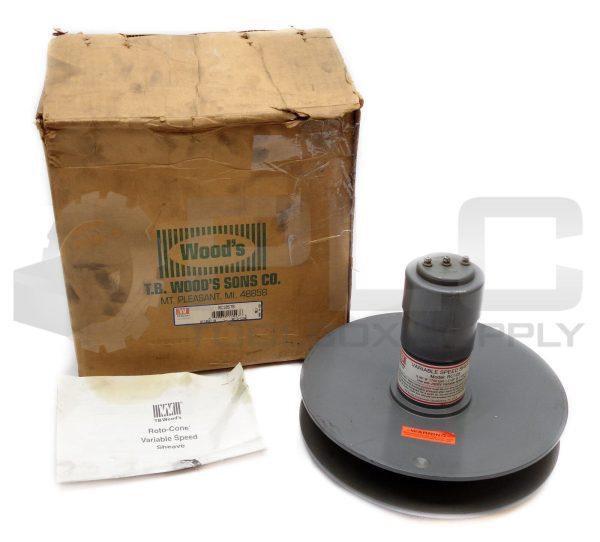 NEW TB WOOD'S RC10578 VARIABLE SPEED SHEAVE 3HP/1750RPM 2HP/1160RPM RC105