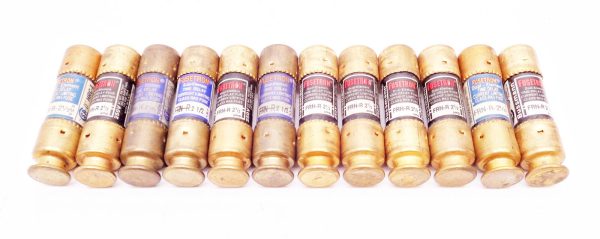 LOT OF 12 FUSETRON FRN-R-2 1/2 DUAL ELEMENT TIME DELAY CURRENT LIMITING FUSE