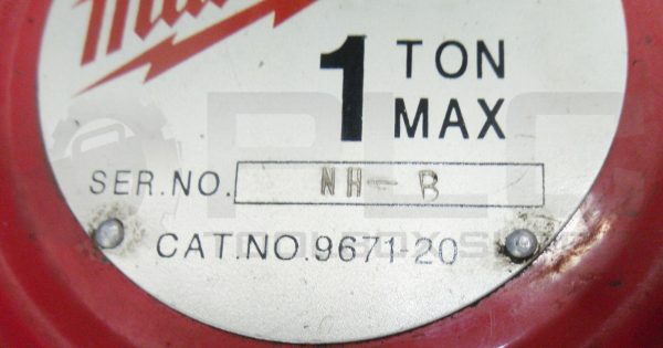 MILWAUKEE 9671-20 HOIST 1 TON HAND 15FT - Image 5