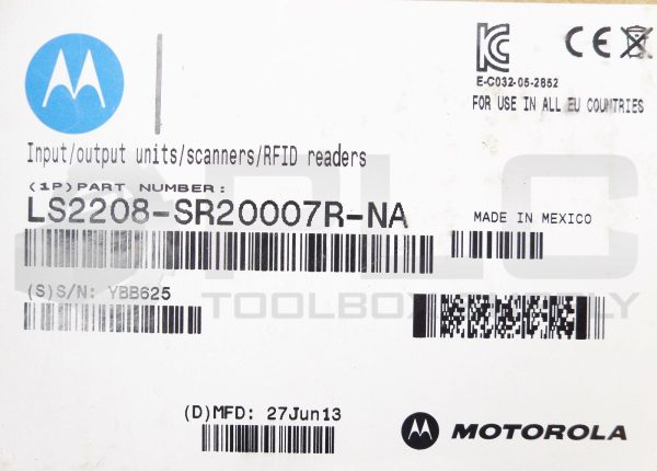 MOTOROLA LS2208 GENERAL PURPOSE BAR CODE SCANNER ASSY. LS2208-SR20007R-NA - Image 9
