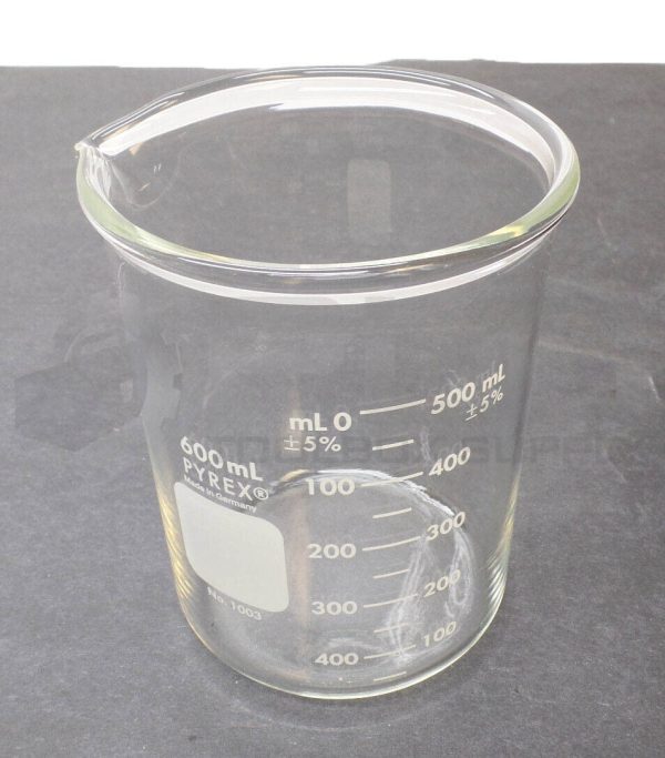 NEW BOX OF 6 PYREX 1003-600 HEAVY DUTY GRIFFIN BEAKER GRADUATED 1003 - Image 4