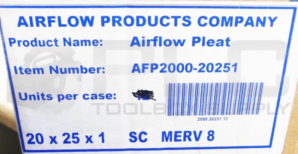 NEW BOX OF 8 AIRFLOW AFP2000-20251 AIR FILTERS 20X25X1 - Image 6