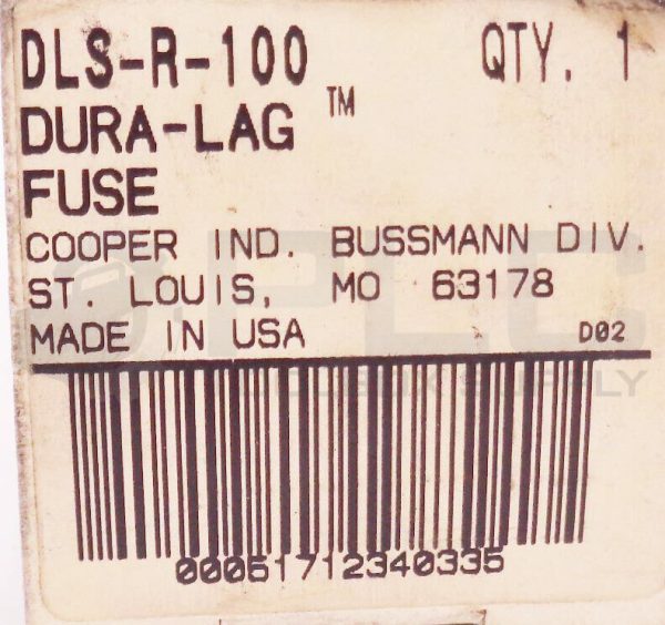 NEW BUSSMANN DLS-R-100 DURA-LAG GENERAL DUTY FUSE CLASS RK5 600V OLD VERSION - Image 5