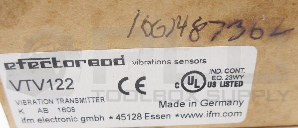 NEW EFECTOR IFM VTV122 VIBRATION TRANSMITTER 9.6-32VDC 1000HZ *READ* - Image 8