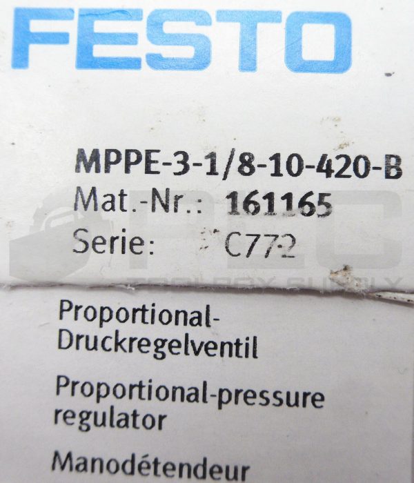 NEW FESTO MPPE-3-1/8-10-420-B PROPORTIONAL PRESSURE REGULATOR - Image 7