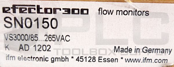 NEW IFM ELECTRONIC SN0150 FLOW MONITORS EFECTOR 300 VS3000/85...265VAC - Image 6