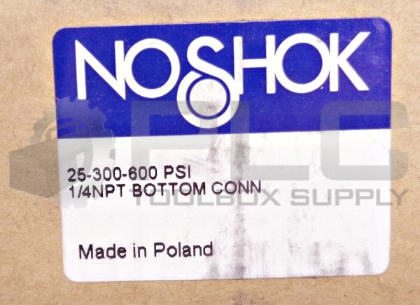 NEW NOSHOK 25-300-600 PSI 1/4 NPT BOTTOM CONNECT GAUGE - Image 6