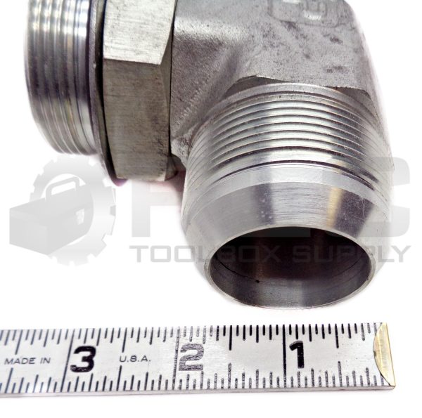 NEW PARKER 15/16" ID 17/8" OD TAPER, 17/8" OD MALE THREAD 90° ELBOW