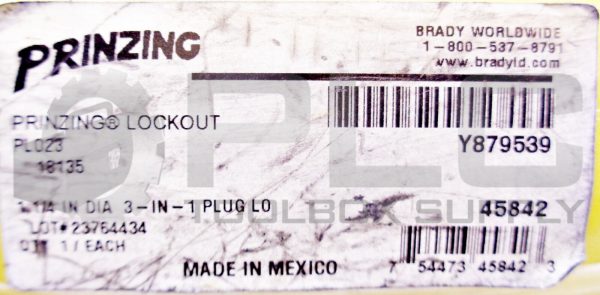 NEW PRINZING Y879539 LOCKOUT 1-1/4" 3-IN-1 PLUG - Image 5
