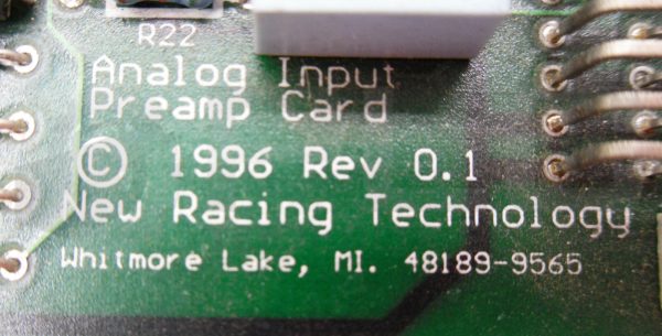 NEW RACING TECHNOLOGY 1996 REV0.1 ANALOG INPUT PREAMP CARD - Image 6