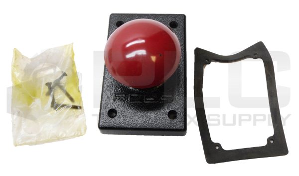 NEW REES 00662-002 MUSHROOM PUSHBUTTON BLACK/RED 2-1/4" *READ* - Image 3