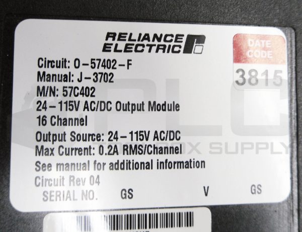 NEW RELIANCE ELECTRIC 0-57402-F OUTPUT MODULE 16 CHANNEL 57C402 O-57402-F - Image 7