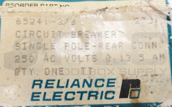 NEW RELIANCE ELECTRIC 65241-37B CIRCUIT BREAKER 13.5A 250V 50/60HZ UPG1-1542-1 - Image 7