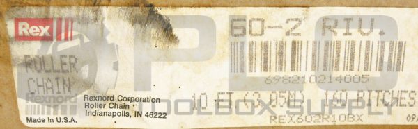 NEW REXNORD REX602R10BX ROLLER CHAIN 60-2 RIV. 10FT (3.05m) 160 PITCHES - Image 4