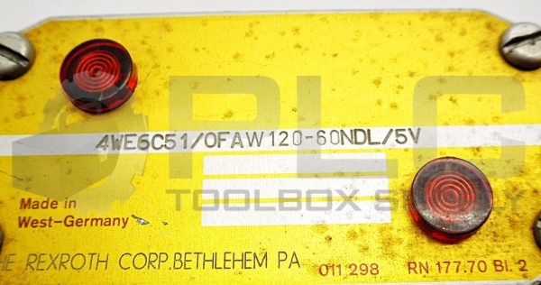 NEW REXROTH 4WE6C51/0FAW120 VALVE 4WE6C51/0FAW120-60NDL/5V - Image 5