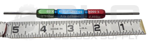 NEW R.L. SCHMIDT 5236643 MASTER PLUG PIN GAGE GO PD 2.350MM NOGO PD 2.650MM - Image 3