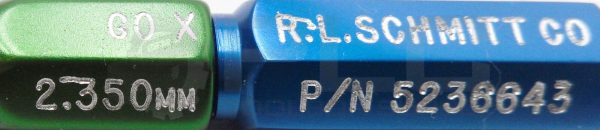 NEW R.L. SCHMIDT 5236643 MASTER PLUG PIN GAGE GO PD 2.350MM NOGO PD 2.650MM - Image 4
