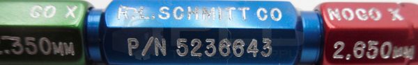 NEW R.L. SCHMIDT 5236643 MASTER PLUG PIN GAGE GO PD 2.350MM NOGO PD 2.650MM - Image 6