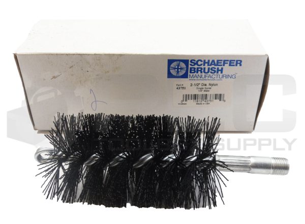 NEW SCHAEFER BRUSH 43751 2-1/2" DIA NYLON SINGLE SPIRAL CONDENSOR BRUSH