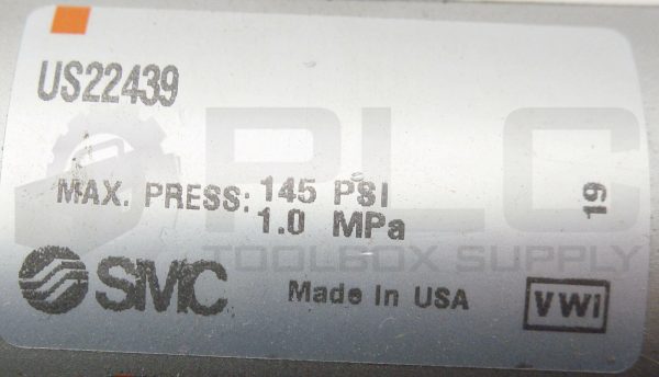 NEW SMC US22439 AIR CYLINDER MAX PRESSURE 145 PSI 1.0MPa ***READ*** - Image 6