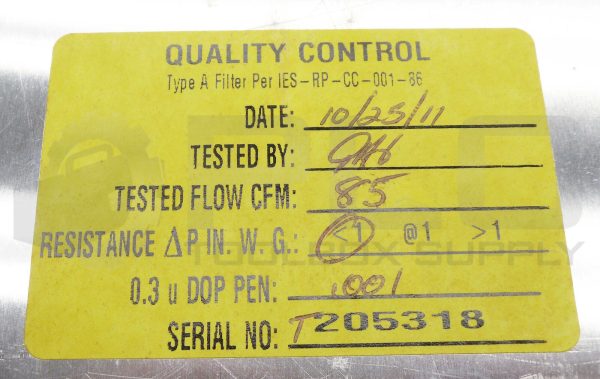 NEW SMITH FILTER CO. 1C1010FBJF211 FILTER 9 7/8" x 97/8" x 5 7/8" 99.97% EFF - Image 6
