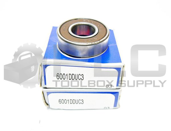 LOT OF 2 NEW NSK 6001DDUC3 SINGLE ROW DEEP GROOVE BALL BEARING 6000 SERIES