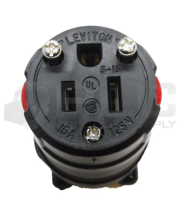 LOT OF 4 NEW LEVITON 5-15 STRAIGHT BLADE RUBBER PLUG 15A 125V - Image 3
