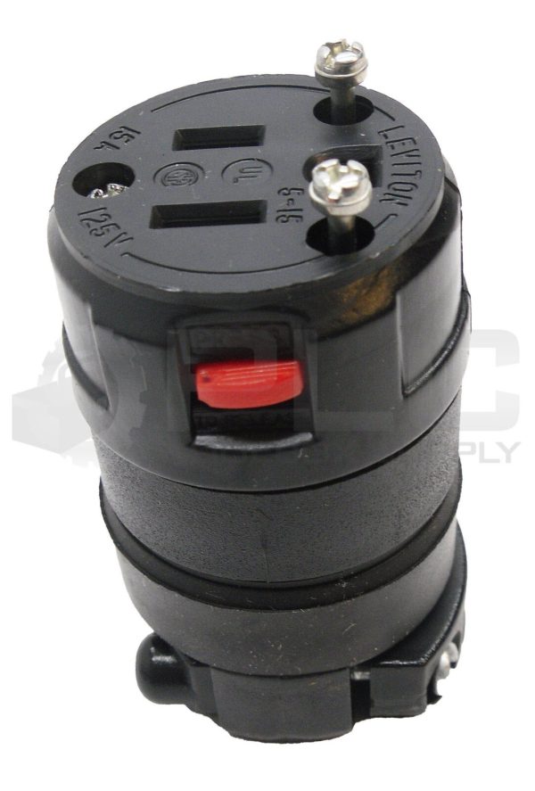 LOT OF 4 NEW LEVITON 5-15 STRAIGHT BLADE RUBBER PLUG 15A 125V - Image 5