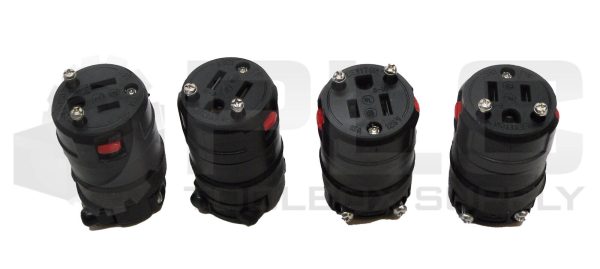 LOT OF 4 NEW LEVITON 5-15 STRAIGHT BLADE RUBBER PLUG 15A 125V