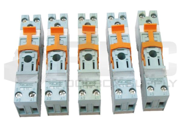 LOT OF 5 NEW RELECO S10 RELAY SOCKET 13A 400V