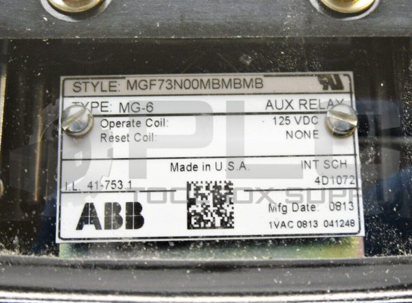 NEW ABB MGF73N00MBMBMB MG-6 RELAY AUXILIARY MULTI-CONTACT 30AMP 115V 60HZ MG6 - Image 4