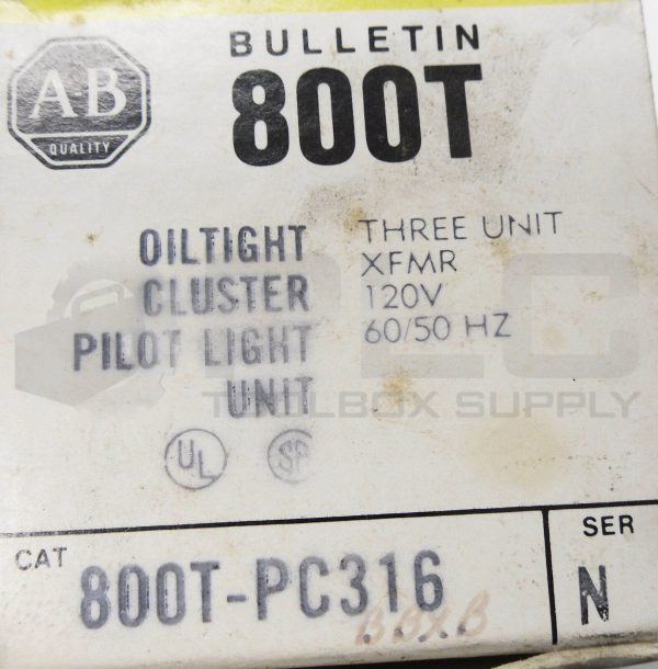 NEW ALLEN BRADLEY 800T-PC316 /N CLUSTER PILOT LIGHT BLACK/BLUE 120V 6.9W *READ* - Image 6