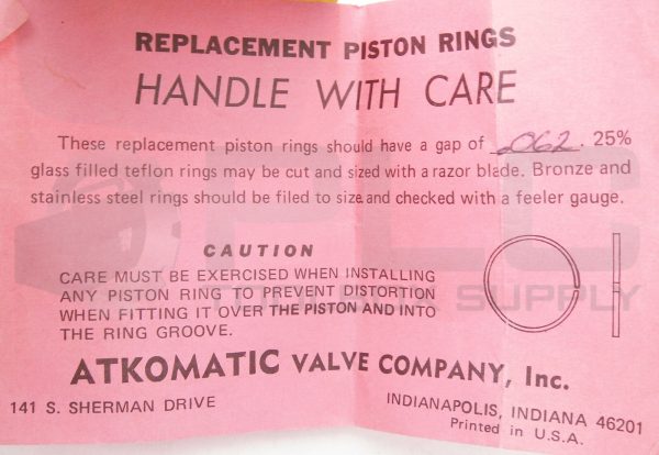NEW ATKOMATIC VALVE CO. RK-4350 REPAIR KIT - Image 6