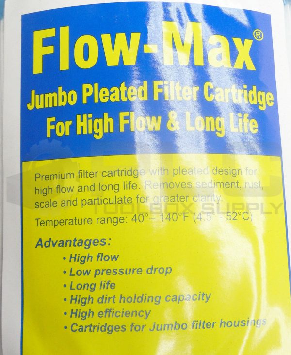 NEW FLOW-MAX 0.35,1,5,50,100 JUMBO PLEATED FILTER CARTRIDGE - Image 6