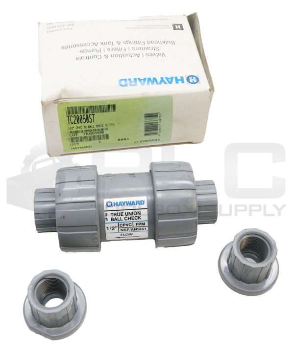 NEW HAYWARD TC20050ST 1/2" TRUE UNION BALL CHECK VALVE CPVC *READ*