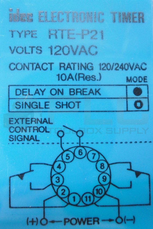 NEW IDEC RTE-P21 ELECTRONIC TIMER 120/240VAC 10A - Image 6