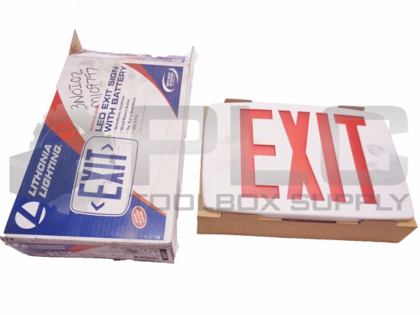 NEW LITHONIA LIGHTING 3BA32 EXIT SIGN LED 120-277V TOP END OR BACK MOUNT