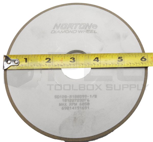 NEW NORTON SD120-R100B99-1/8 DIAMOND WHEEL SURFACE GRINDING WHEEL - Image 5