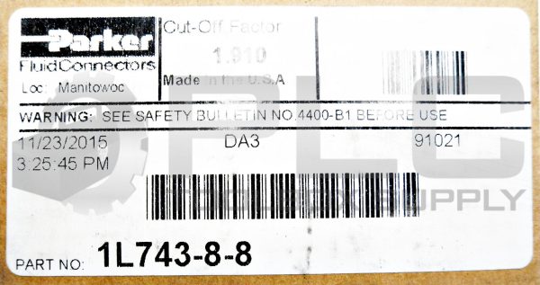 NEW PARKER 1L743-8-8 1/2" HOSE X 1/2" FEMALE 45 DEG SWIVEL - Image 4