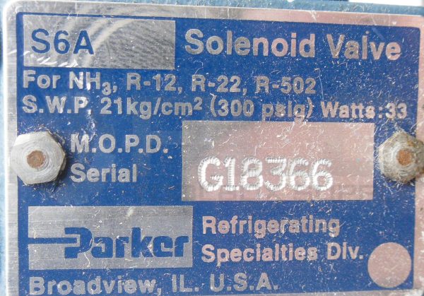 NEW PARKER A4A0S REFRIGERATION PRESSURE REGULATOR W/ 205209 120V COIL *READ* - Image 10