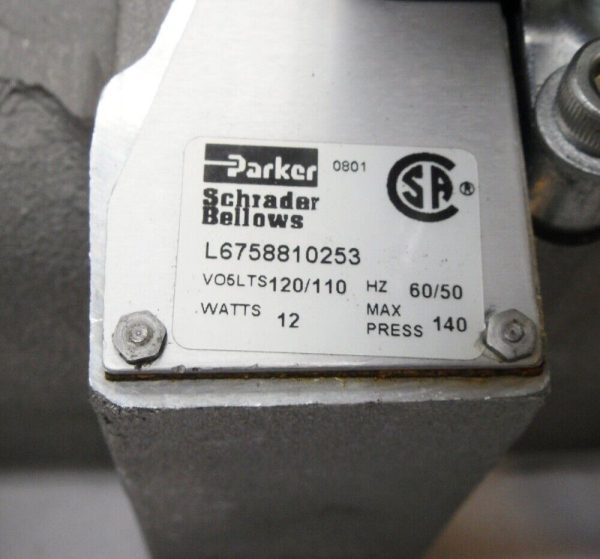 NEW PARKER SCHRADER BELLOWS L6758810253 PNEUMATIC AIR SOLENOID VALVE - Image 3