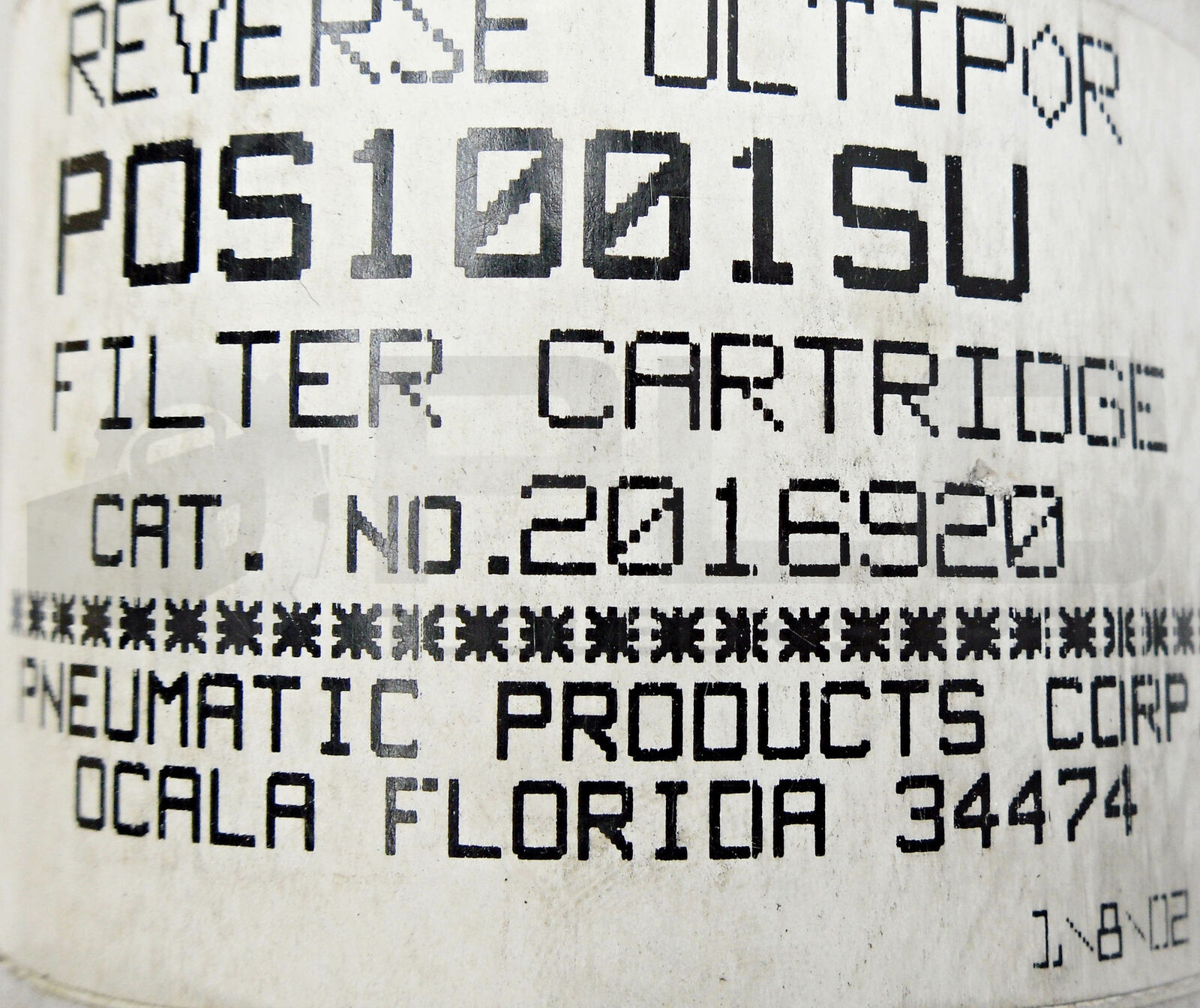 NEW PNEUMATICS PRODUCTS CORP. POS1001SU REVERSE ULTIPOR FILTER CARTRIDGE - Image 4